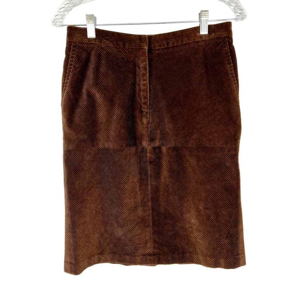 Chaiken Brown Corduroy Pencil Straight Skirt size 6